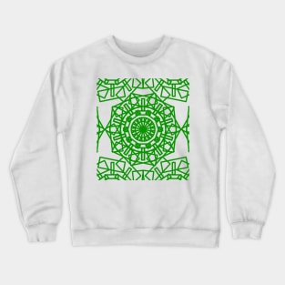 Modern Islamic geometric art design in green Crewneck Sweatshirt